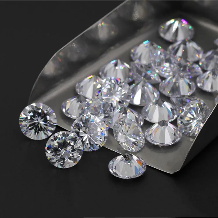 Factory Price diverse 3A quality small sizes Round cut 1mm 2mm 3mm Synthetic cubic zirconia in loose gemstone