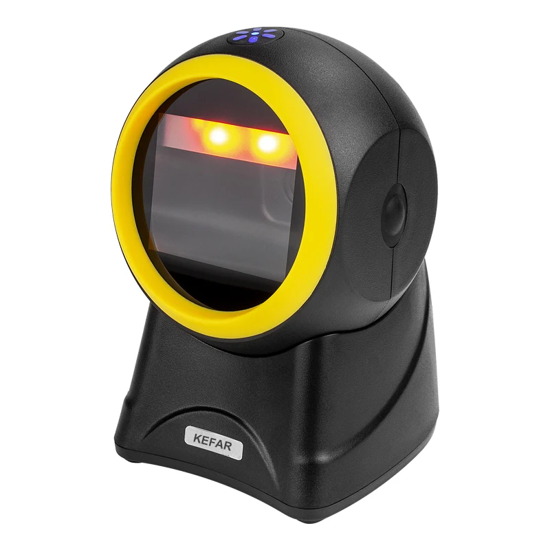 2D Image Hands-Free Barcode Scanner Flatbed Desktop Omnidirectional Bar code Reader QR pdf417 for Retail