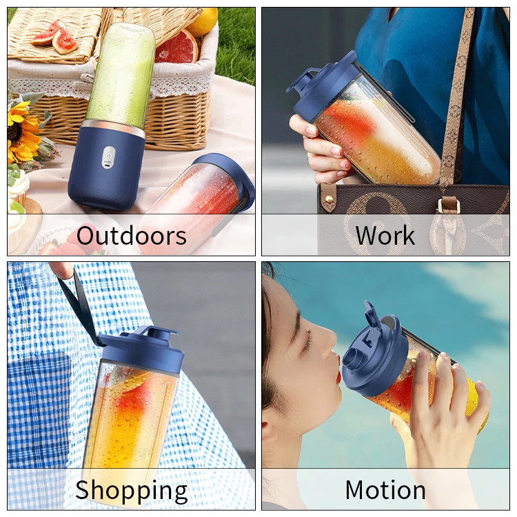 2024 Mini Juicer Blender Custom Logo USB Electric Portable Fruit Mixer Blender for Home