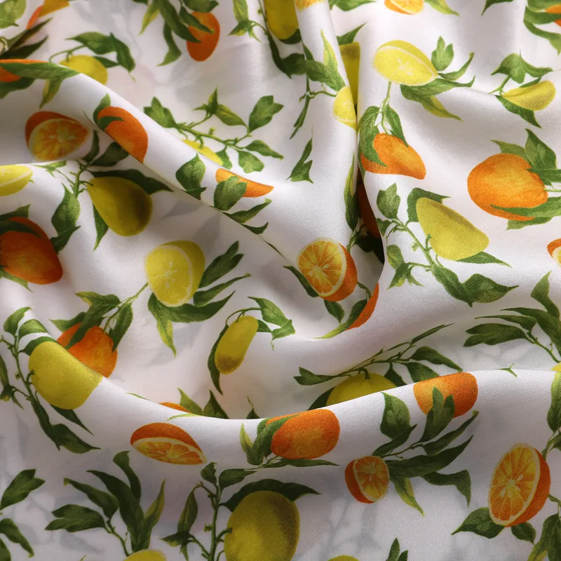 Italian 100% Silk Fabric Yard by Yard Wholesale Custom Silk Fabric Print Stamping Meter Pure Silk Satin Fabric
