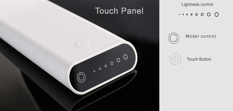 Amazon hot selling touch control table lamp reading rechargeable foldable Factory in stock