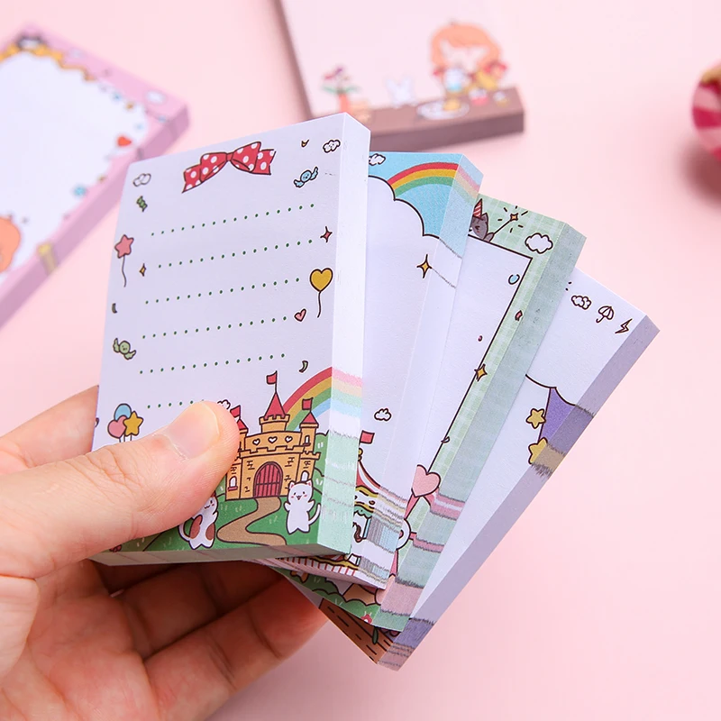 Fast Delivery Unique Office Supplies Colorful Cartoon Printing Adhesive Paper Sticky Notes With 100 sheets