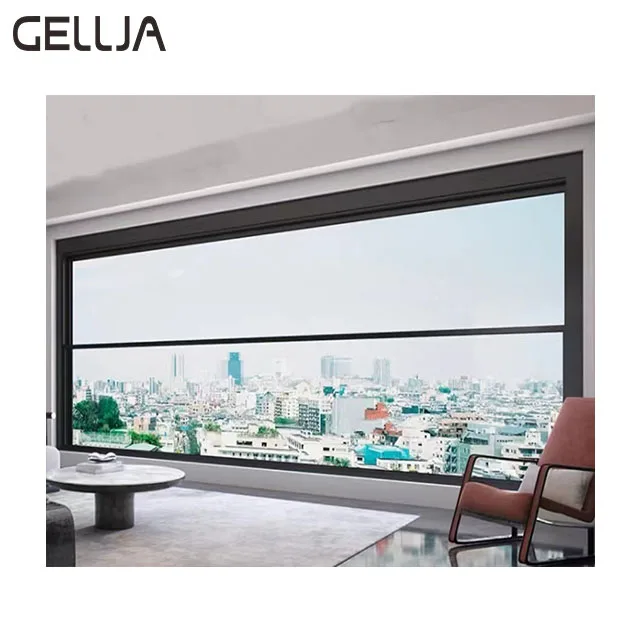 Large Glass Super House Windows Electric Smart Lift Soundproof Casement Aluminum Alloy Frame Remote Control Lifting Window