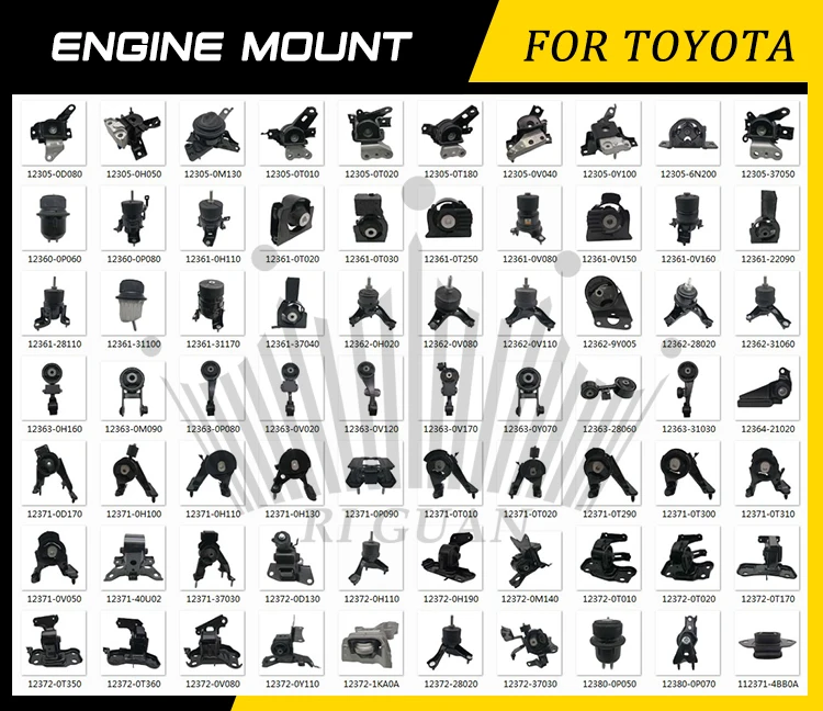 Wholesale 12363-20100 12363-2012 Engine Mounting for TOYOTA Camry Windom Solara ES300 ES330 MCV30 MCV31 Eng 3.0L 3.3L 1MZ 3MZ-FE