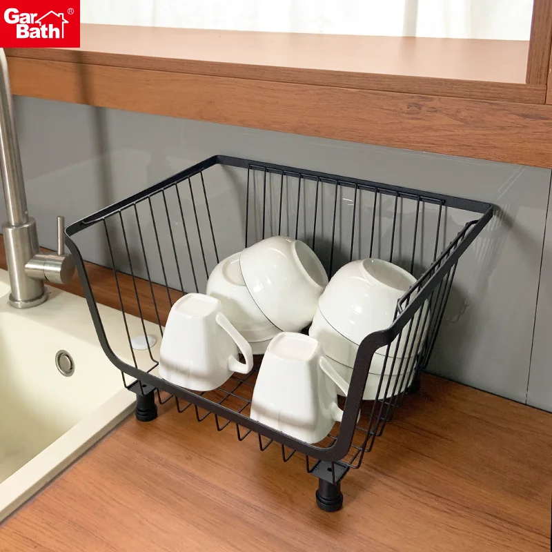 Metal Wire Baskets with Wheels Stackable Storage Bins Kitchen Organizer Shelf Fruit Vegetable Cart Dishes Seasonal Rack Shelves