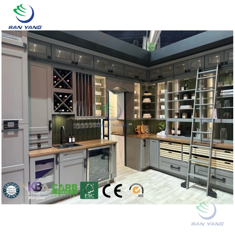 Wholesale furniture kitchen cabinets modern designs standard American style kitchen cabinet for commercial and home use