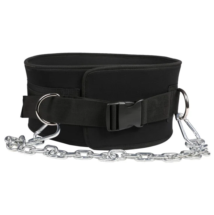Weight Lifting Weighted Belt Pull-up Dip Belt with Steel Chain Gym Fitness Exercise Weighted Belt
