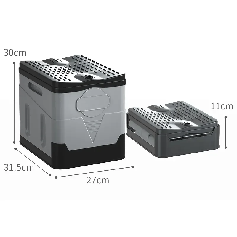 Outdoor Camping Washable Plastic Potty Integrated Bucket Self Driving Foldable Toilet Portable Camping Toilet with Cover