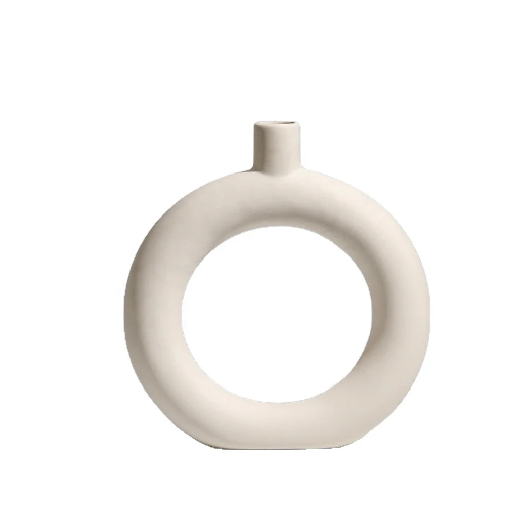 Ceramic decoration vase creative custom white European style home decoration living room desktop Vase Decoration