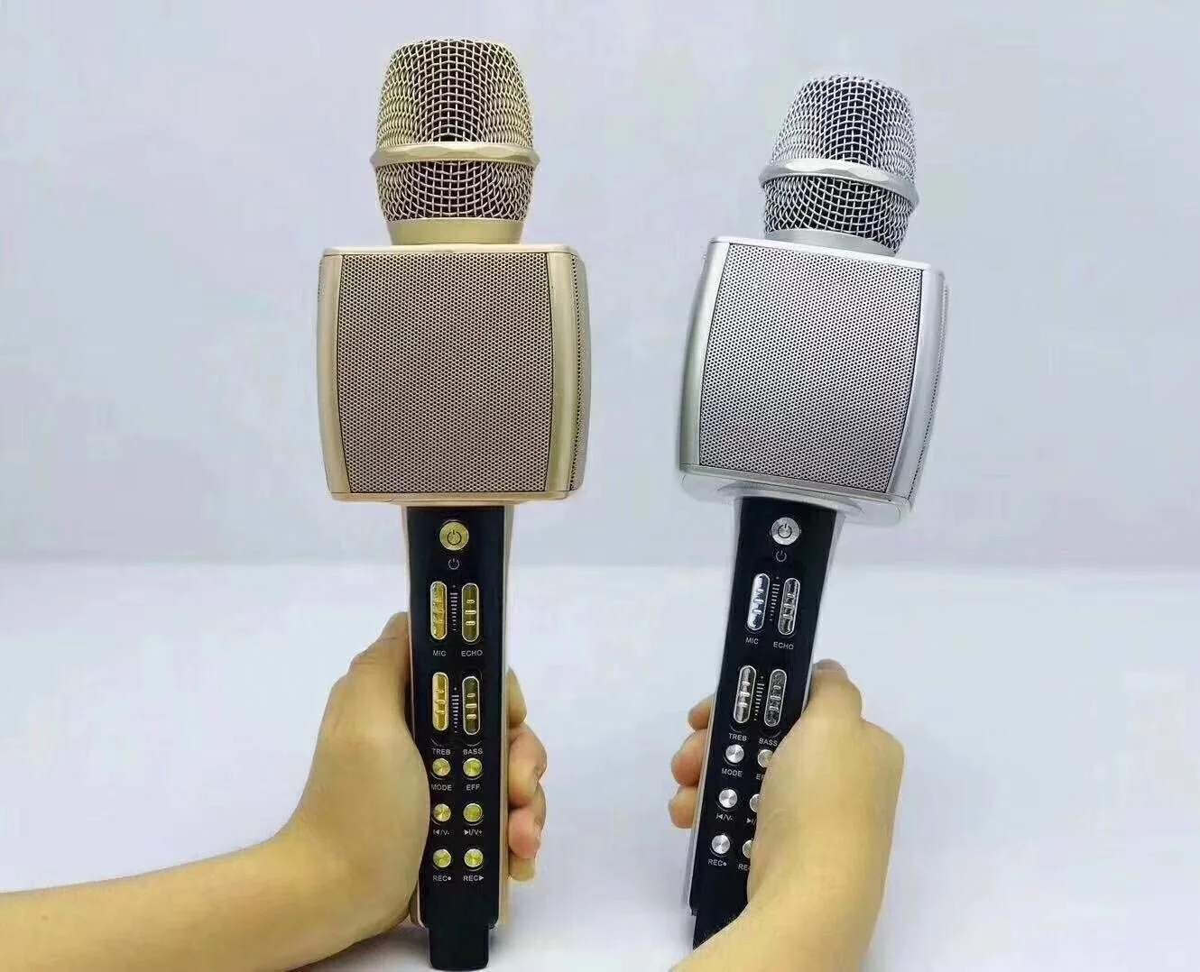 
Microphone for Blue-tooth YS-92 mobile phone outdoor KTV Built-in speaker support TF/FM Karaoke Wireless Microphone 
