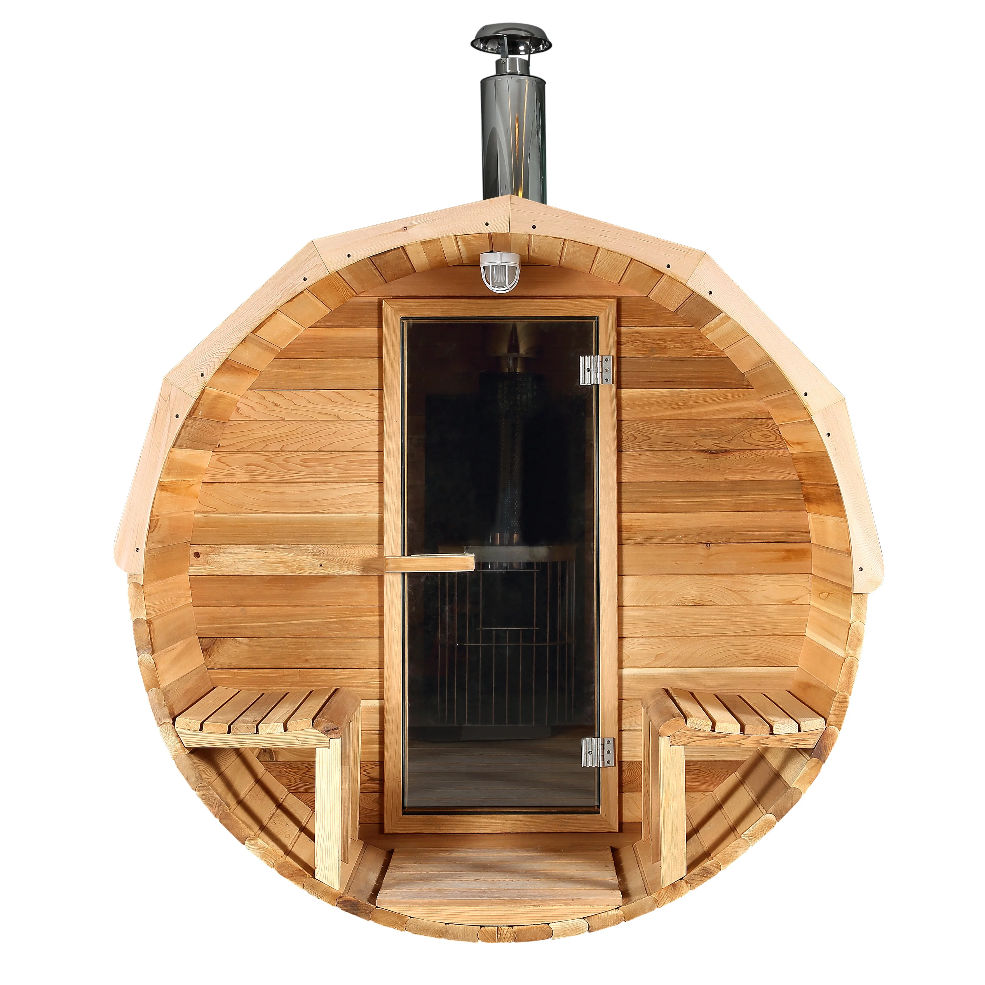 Wonderful Competitive Barrel Sauna Wood Burning Tent Sauna for Outdoor Cedar Sauna HOT SELLING