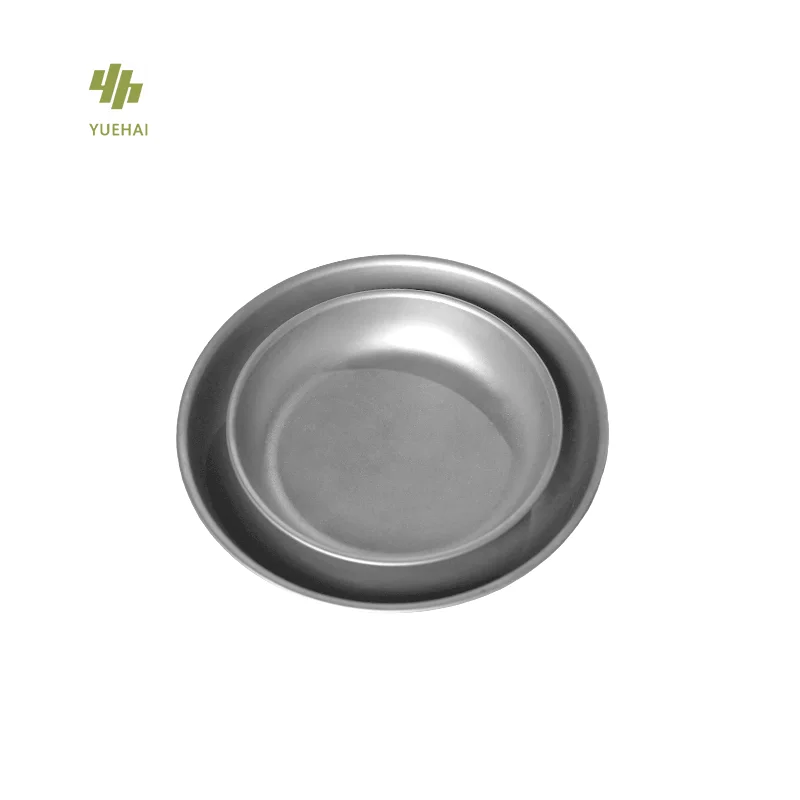 YIOUTDOOR High Quality & Best Price titanium metal dish plate ultra-light food plate tray