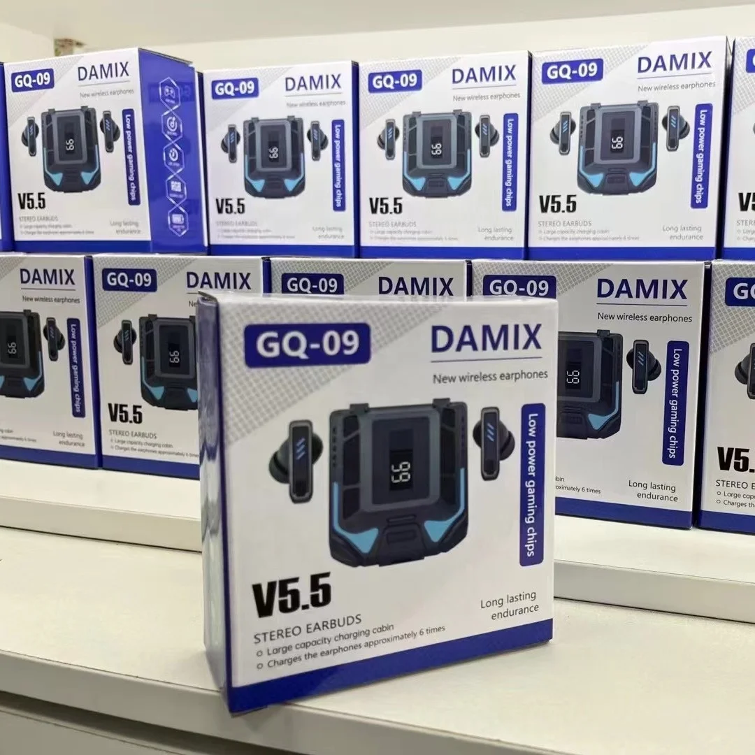 GQ09 best custom logo cheap gaming Wireless Subwoofer Earphone Headphones Waterproof ipx8 Large Battery gq-09 Headset