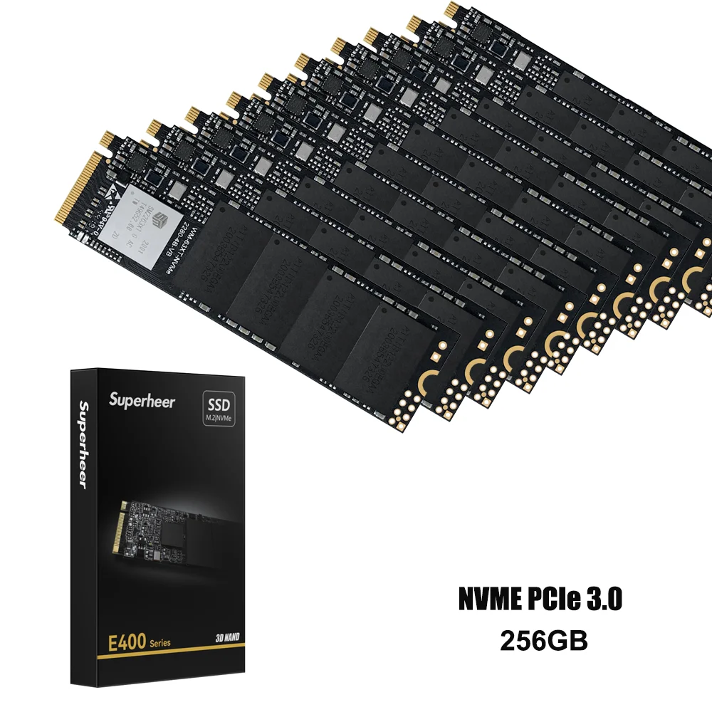 Superheer 256gb NVME SSD 10-Pcs Set Solid State Drives PCIe 3.0 High Performance Internal Hard Disk for Laptop Desktop Computer