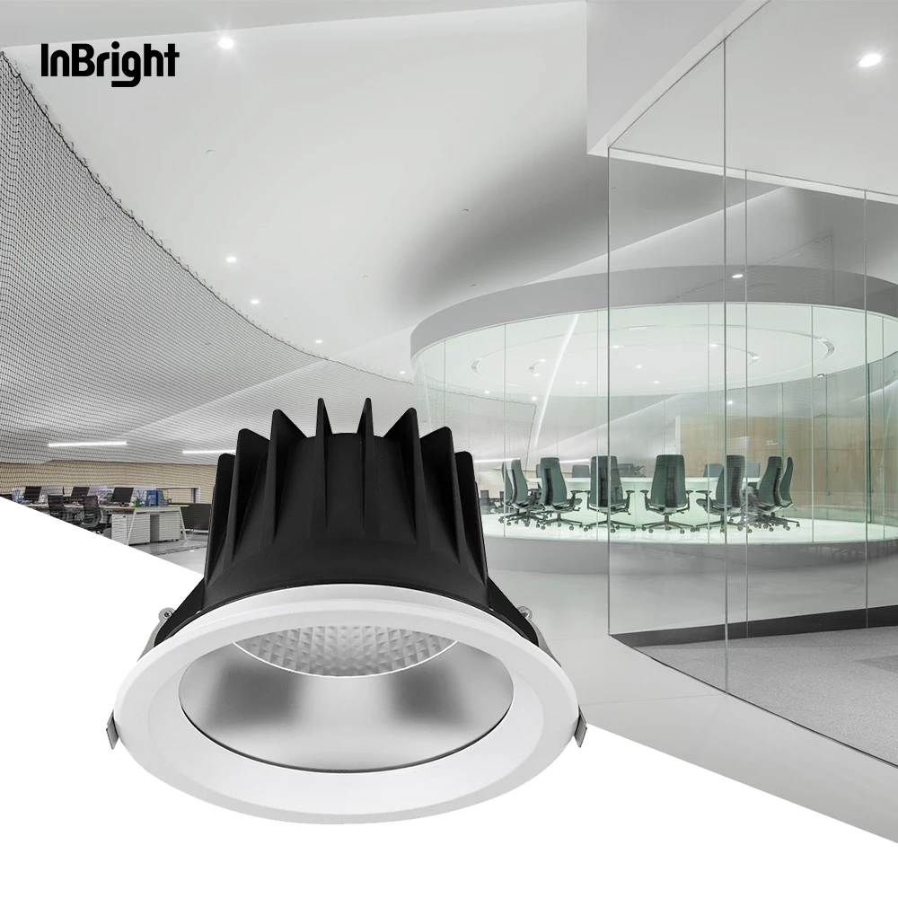 Anti Glare IP65 Waterproof LED Downlight 18W 28W 38W 48W Aluminum Recessed Wide Beam Ceiling Down Light