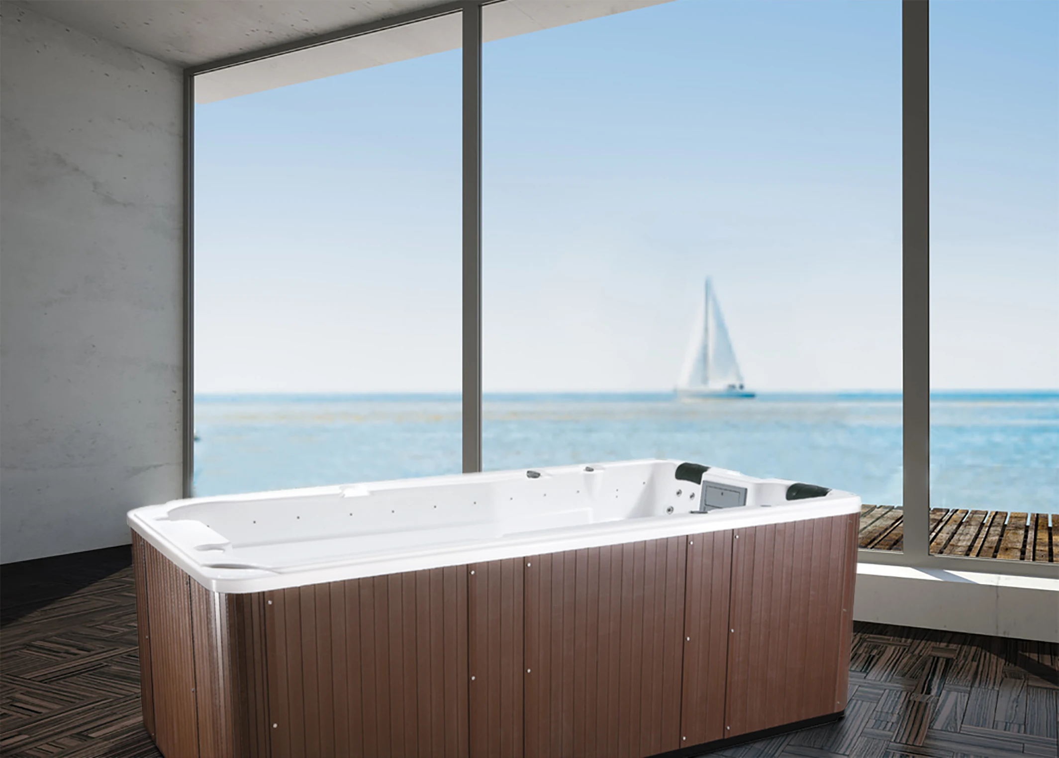 Luxury acrylic bathtubs bathtubs & Whirlpools swim spas outdoor spa swimming pool spa tubs large hot tub swim spa