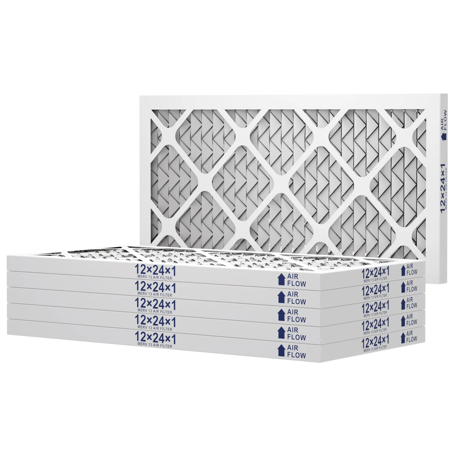 Actual Size 11.7x23.7x0.75 in AC Furnace Air Filter MERV 8 11 13  12x24x1 Air Cleaning Filter