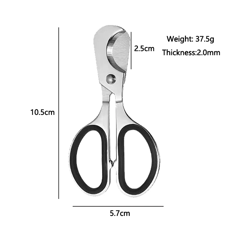 Super Sharp Double Blade Pocket Knife High Quality Stainless Steel Silver Portable Rubber Ring Cigar Cigar Scissors Accessories