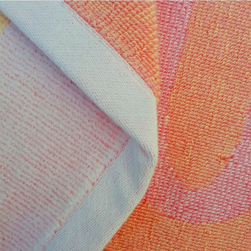 Promotional terry organic cotton beach towel custom name towel jacquard beach towel with logo