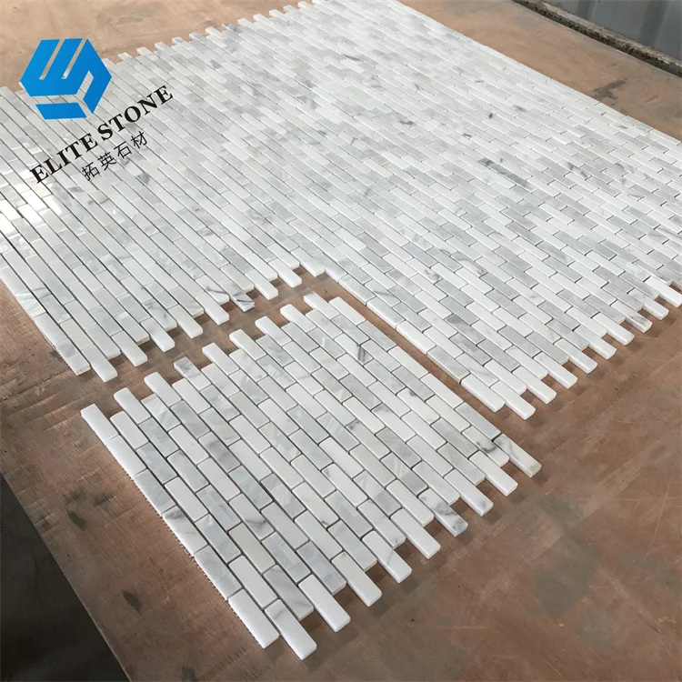Wholesale brick marble mosaic marble mosaic tile floor water jet marble mosaic