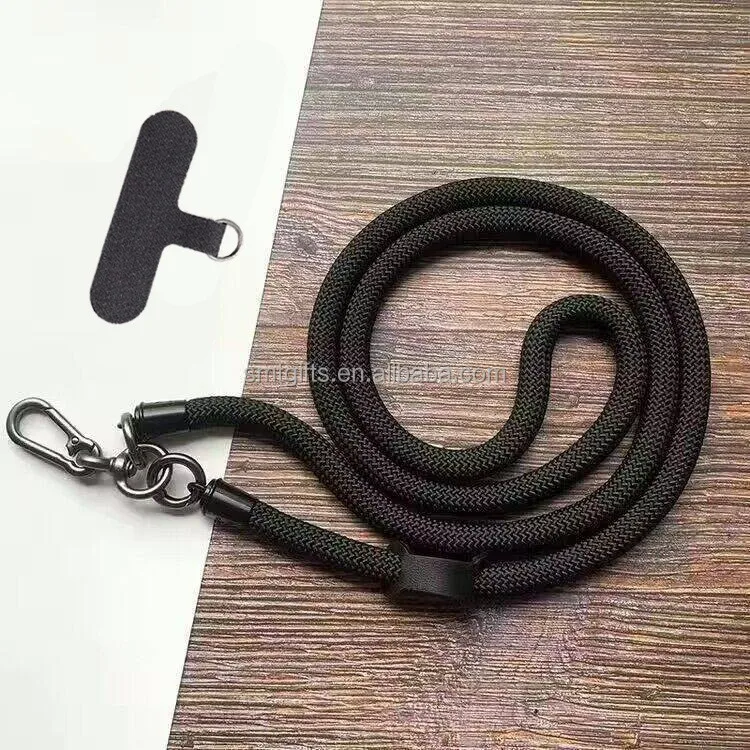 Rushed Polyester Adjustable Phone Lanyard China Phone Lanyards 1 Color Phone Strap Lanyard