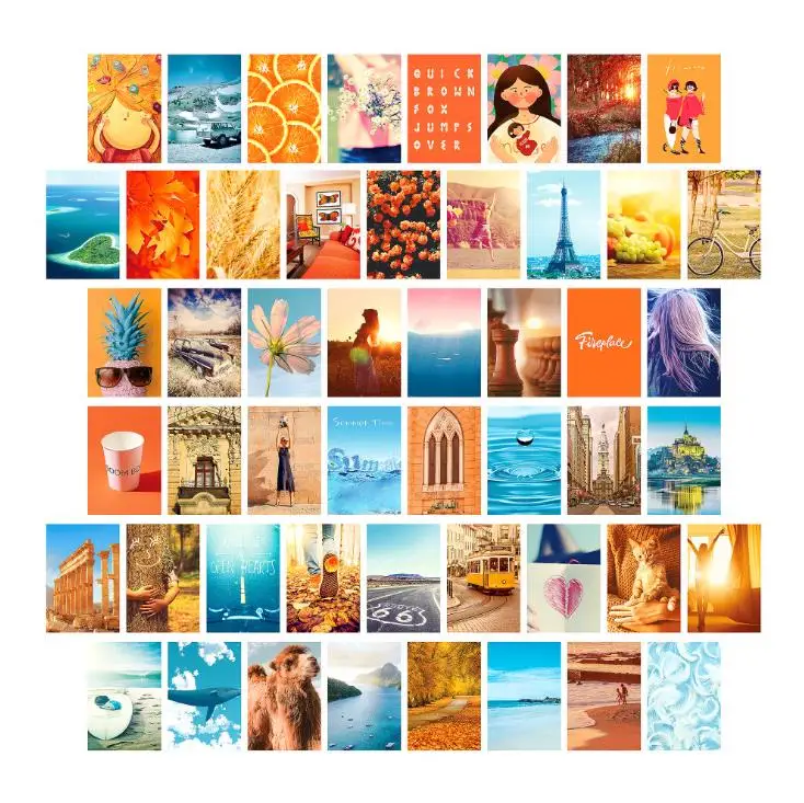 Art Cute Postcards Full Color Printing Custom Printed Postcards Set Printing with Holders