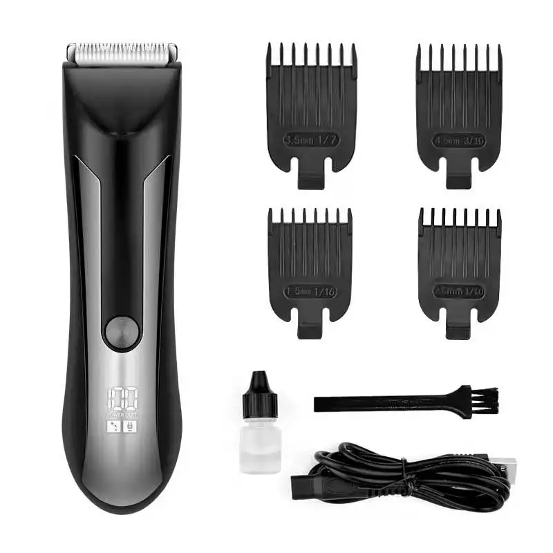 Electric Groin Hair Trimmer Ceramic Blade Head Body Trimmer for Men
