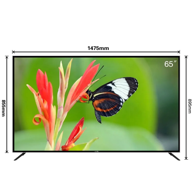 2023 most popular A+ grade google tv flat screen double glass DLED smart tv 65 inch led panel lcd television with voice control