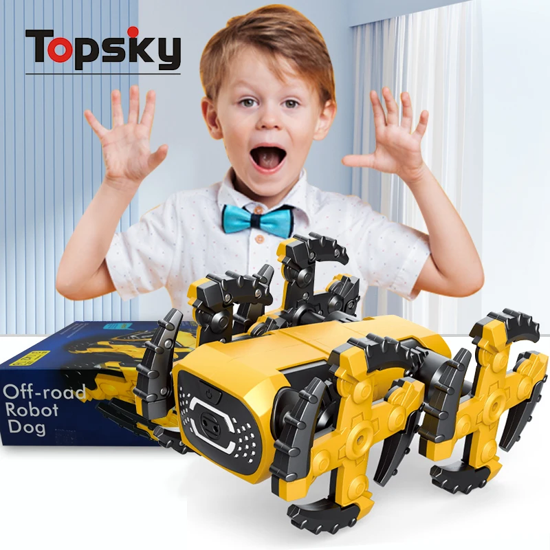 Flexible Intelligent Assembling Machine Smart Robot Dog Toy Early Educational DIY Building Science Experiment Toys