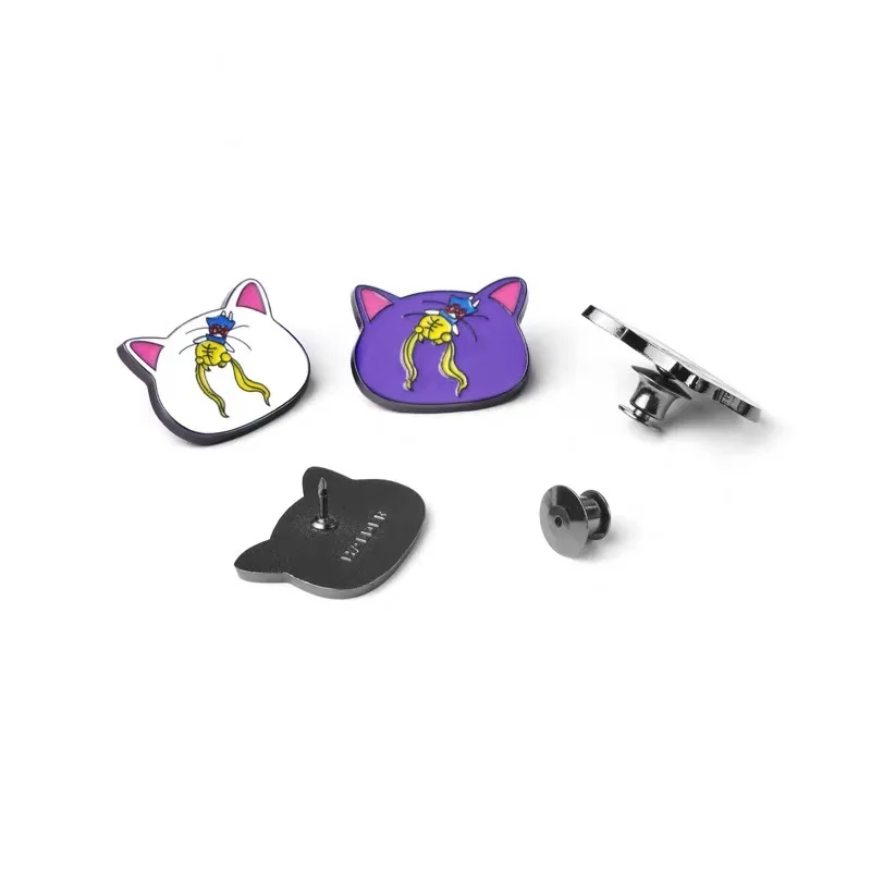 FREE sample cute cat animal black metal enamel pin crown sean hannity lapel pin