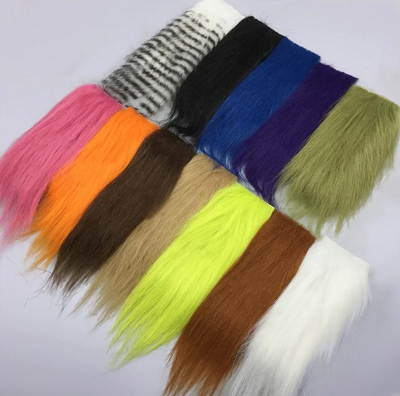 15 colors 10cm length fly tying polar fiber china unique manufacturer fly tying material streamer fly material