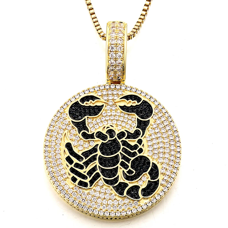 Jasen Custom Cheaper price hip hop iced out scorpion  pendant for men