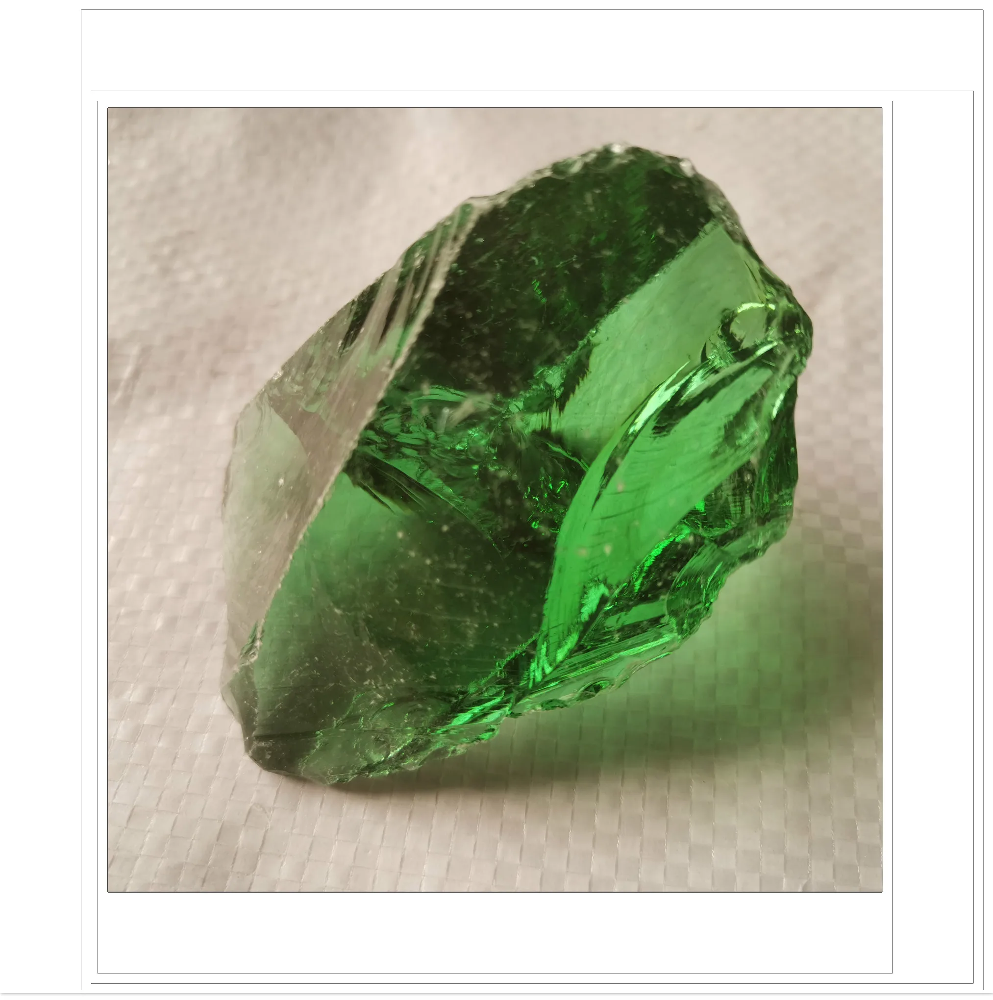 Green Gabion Glass Rock Crushed Glass for Landscape