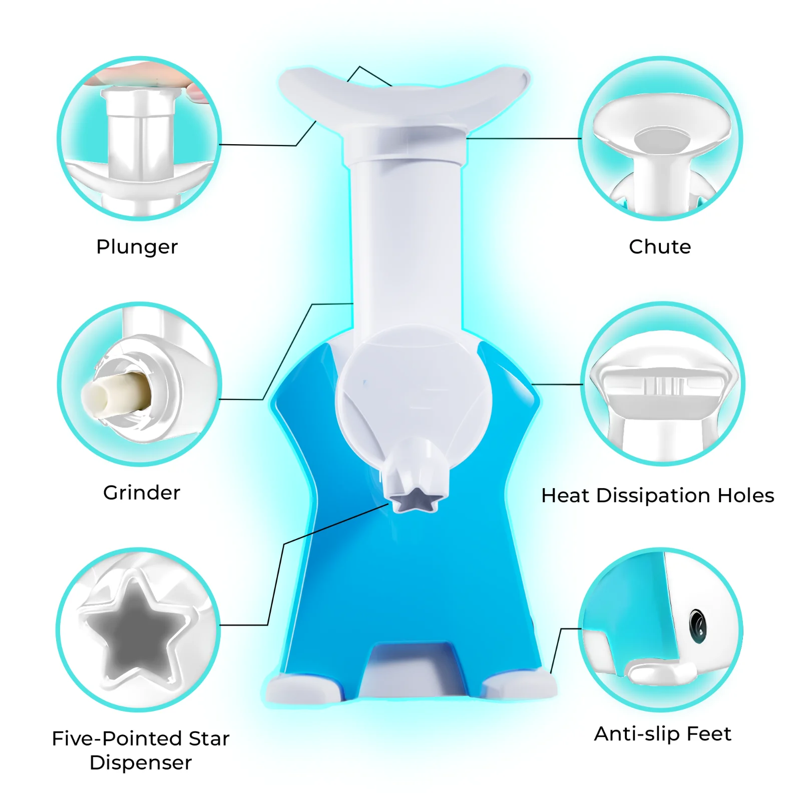 Soft Serve Frozen Fruit Ice Cream Maker for Home