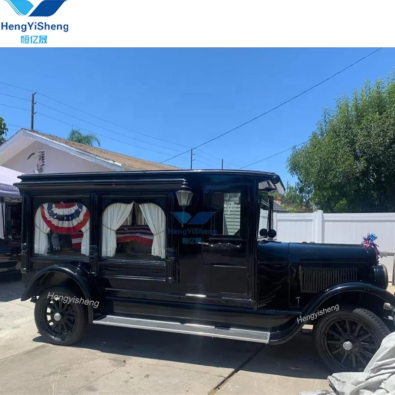 Premium limousine with 5KW motor retro coffin truck funeral coach hearse hearse with good price