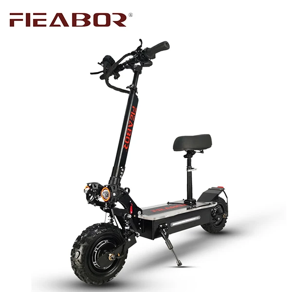 Электрический скутер Fieabor Q06plus 11 дюймов 80 км/ч 5600 Вт 60 в с сиденьем и акрилом