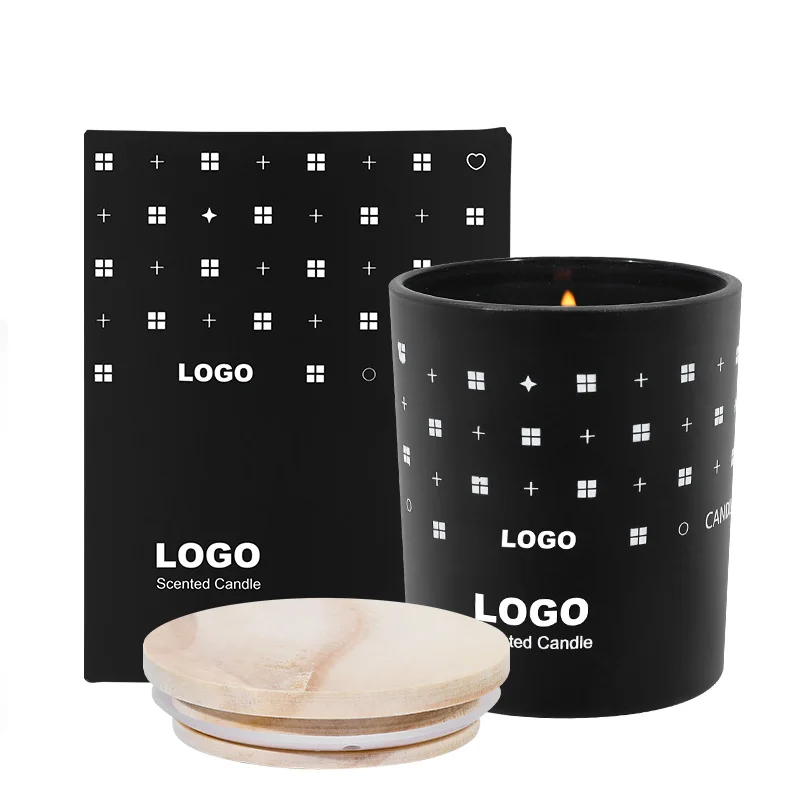 Low MOQ Aroma Diffuser Black Jar Candles & Home Fragrance Room Scented Candles Glass Jar Luxury