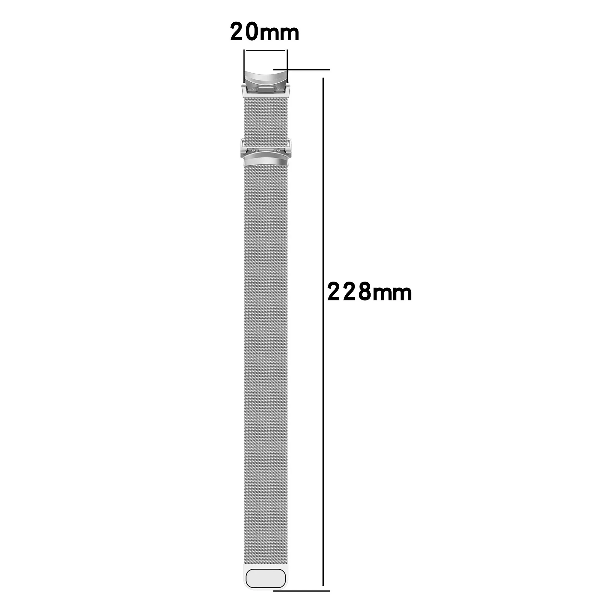 Luxury 20mm Official Connector Metal Milanese Watch Loop Strap For Samsung Galaxy Watch 4 5 6 Band Bracelet 40mm 44mm Strap Gold