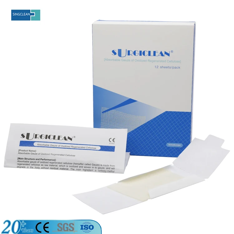 CE Certificated Surgiclean Absorbable Stop Bleeding Gauze