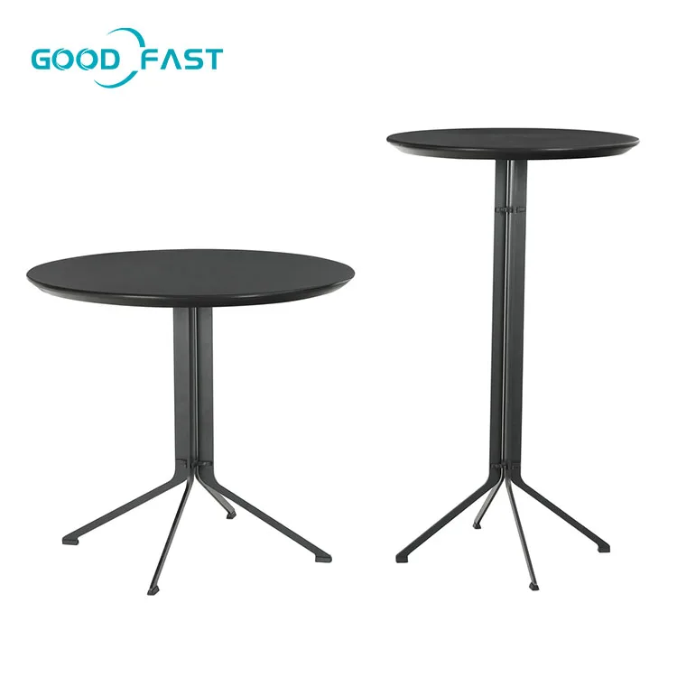 Оптовая продажа современный стол для гостиницы металлическая основа покраски горячая Распродажа круглый ресторана с черной краской из