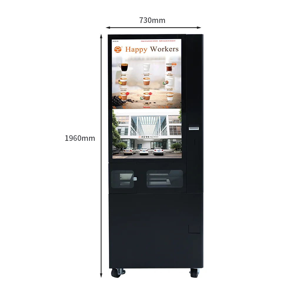 Top Fashion Smart 24 Hours Freshly Brewed Ground Coffee Vending Machine