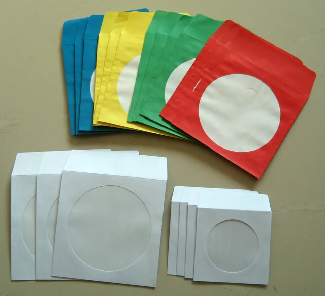 red green orange blue yellow black and white cd paper with windows sleeve