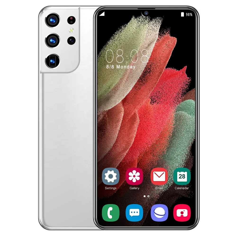  В наличии S21U Android смартфон 6 5 дюймов сенсорный экран HD камера 12GB + 512GB Двойная для телефонов на базе