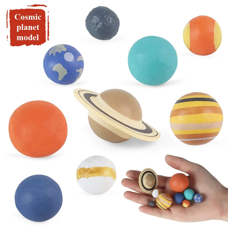 Oenux Wholesale Simulation 9PCS Miniature The Solar System Cosmic Planet Universe Model Figures School Project Kids Toy