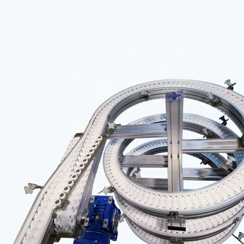 Spiral conveyor apple sauce bottle spiral conveyor design