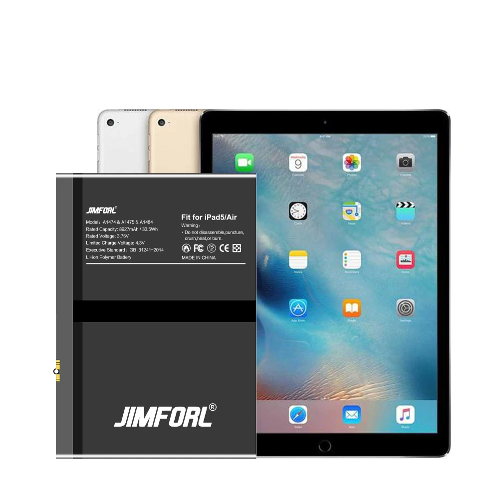 Dual ic 100 full capacity battery for apple ipad 5 battery ipad 2017 8840mah