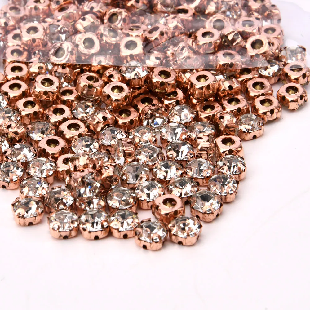 Wholesale Algeria 3D/4D Glass Stone SS35 SS45 SS40  Sew On Rhinestone for DIY Decoration Clothing