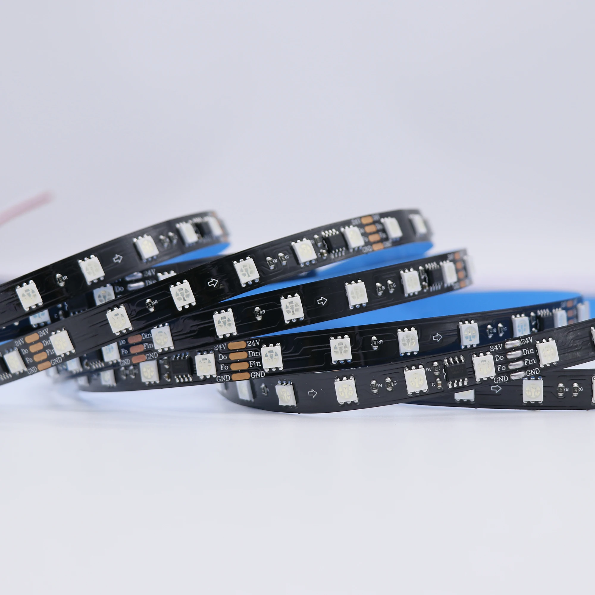 Decorative External Chip Colorful (Resume From Breakpoint) Dual-ended 10cm-RGB-3pin Male and Female Connectors 12/24V LED Strip