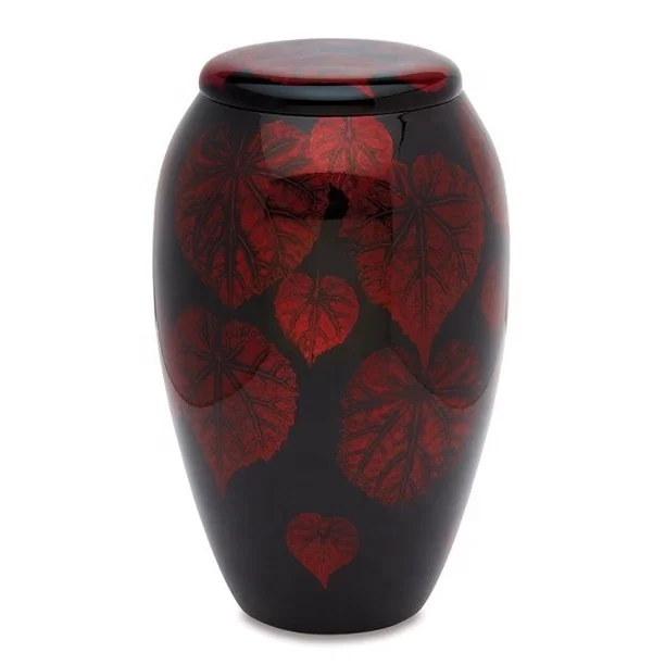 Colourful Northern Lights Brass Cremation Urn Handmade Design Top Selling Funeral Cremation Urn For Adult Memorial Ashes Jar Urn