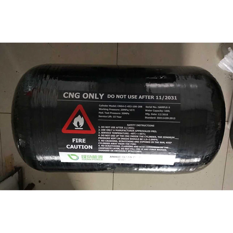 
Factory Price Manufacturer Supplier CNG Filling Medium HDPE Material Composite gas cylinders 